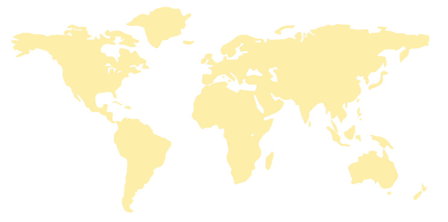 yellow map of the world
